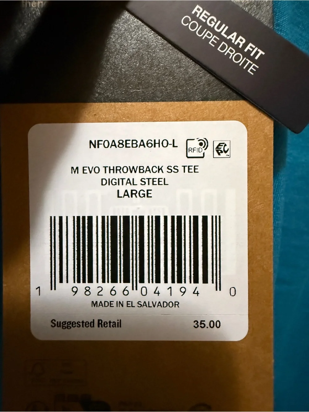The North Face Men’s Teal Short Sleeve Logo Tee New With Tags